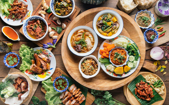 Corporate catering spread for office food catering in Singapore