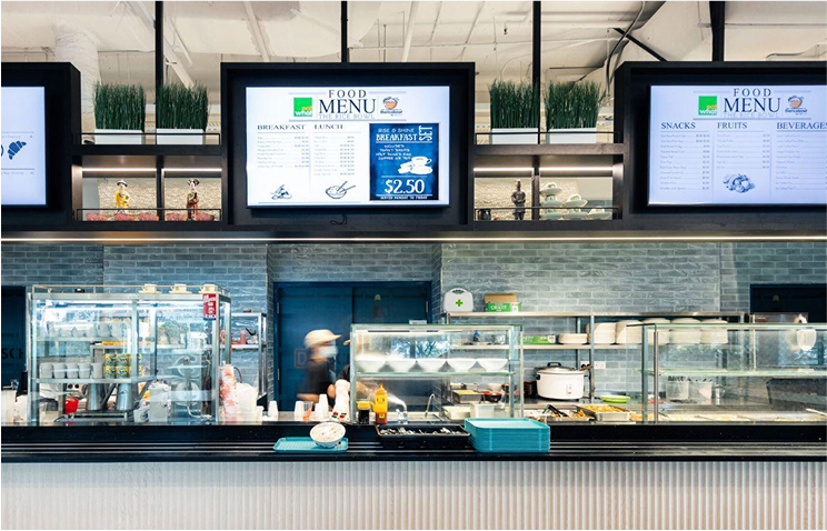 Self service cafeteria digital menu in Singapore