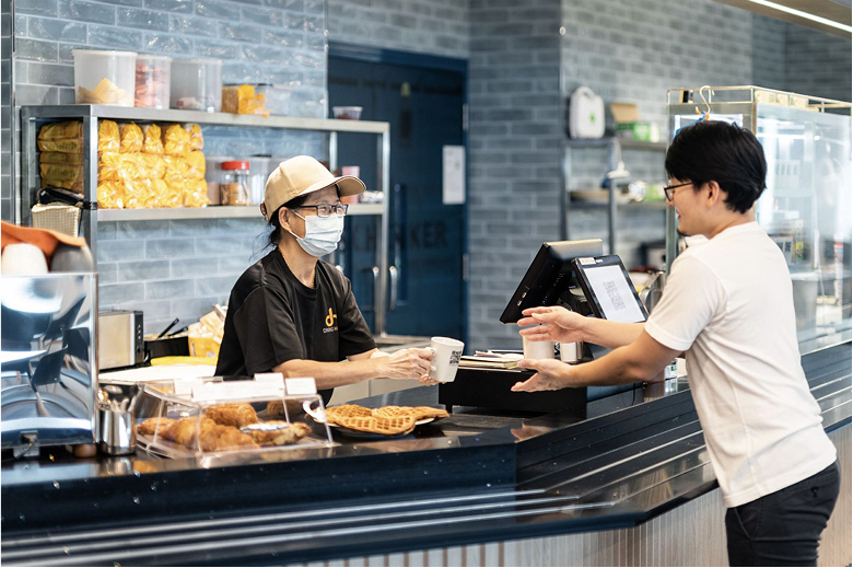 Staff canteen service in Singapore at a self service cafeteria