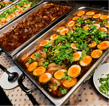 Onsite catering food trays for corporate catering events in Singapore