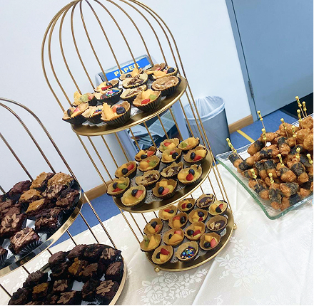 Corporate catering dessert setup for events in Singapore